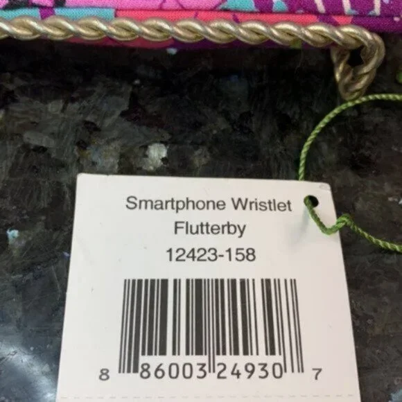 NWT Vera Bradley Zippered Wristlet Flutterby Wallet Purple - Picture 2 of 7